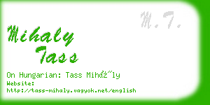 mihaly tass business card